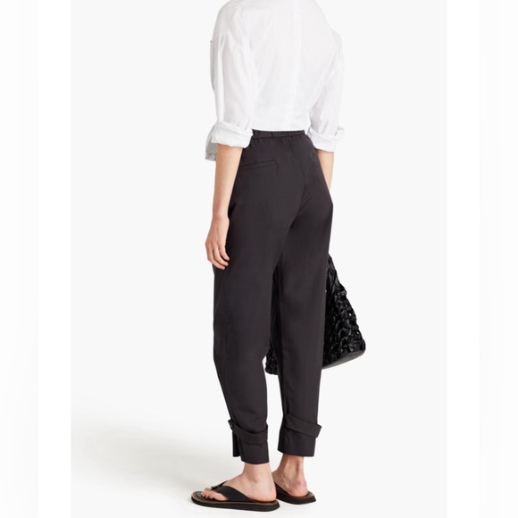 BA&SH Valmy cropped cotton tapered pants black charcoal medium US6 - Picture 2 of 10